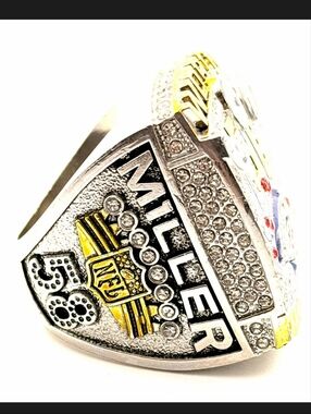 NFL 2015 DENVER BRONCOS SIZE 11 HANDMADE🖐VON MILLER CHAMPION RING w/RING BOX!🤩